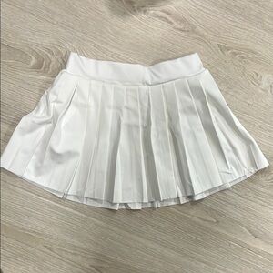 White Pleated Skirt